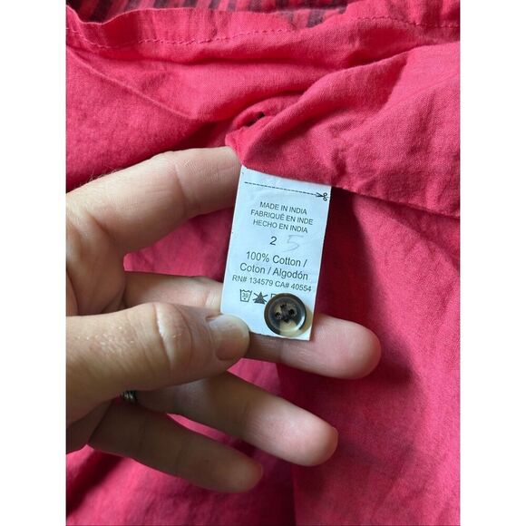 Anthropologie Sundry Elena Tiered Midi Dress size 2 Red Striped Sleeveless - Picture 9 of 10